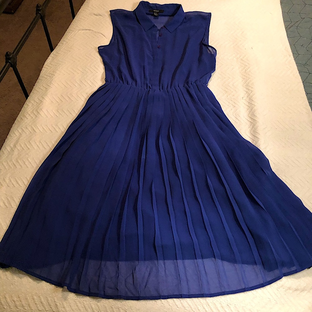 Chiffon blue midi dress